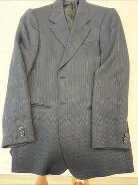 Men's Textured BLack Blazer - Classic Tailored Jacket